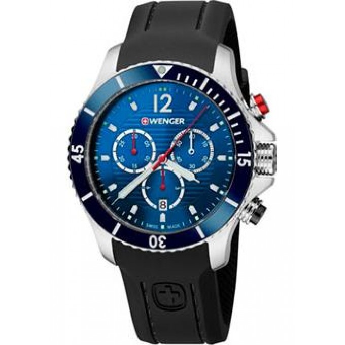 Швейцарские наручные мужские часы WENGER 01.0643.110. Коллекция Seaforce Chrono W190707