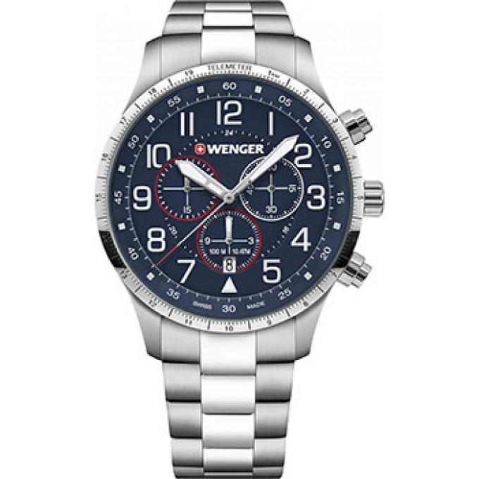 Швейцарские наручные мужские часы WENGER 01.1543.118. Коллекция Attitude Chrono W233016